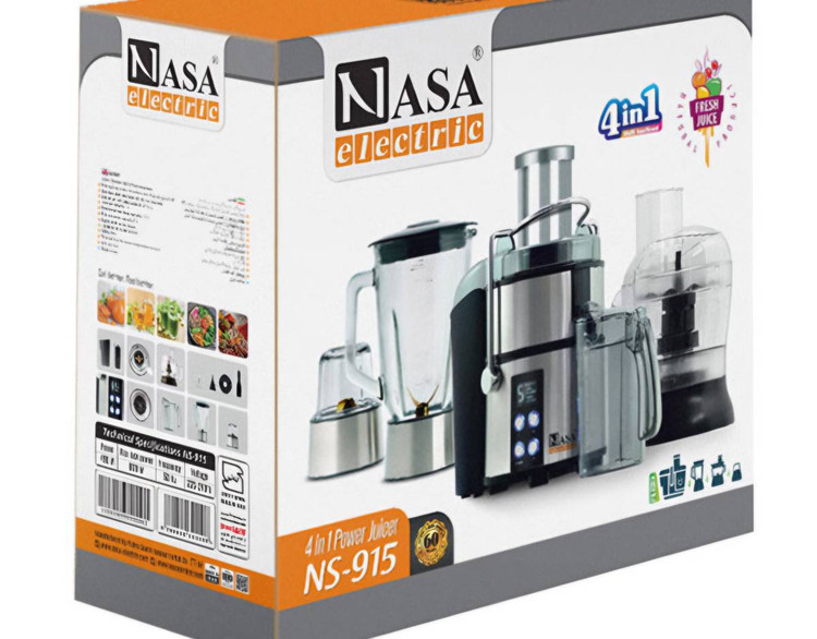 آبمیوه گیری چهار کاره ناسا الکتریک مدل NS-۹۱۵NASA electric four-function juicer model NS-915