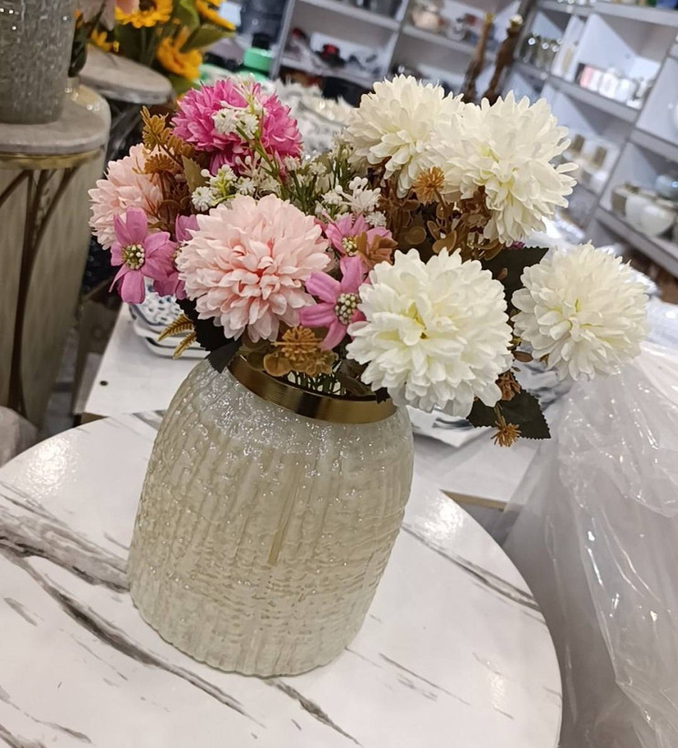 گلدان شیشه ای رو میزی طرح زبرا کوچک