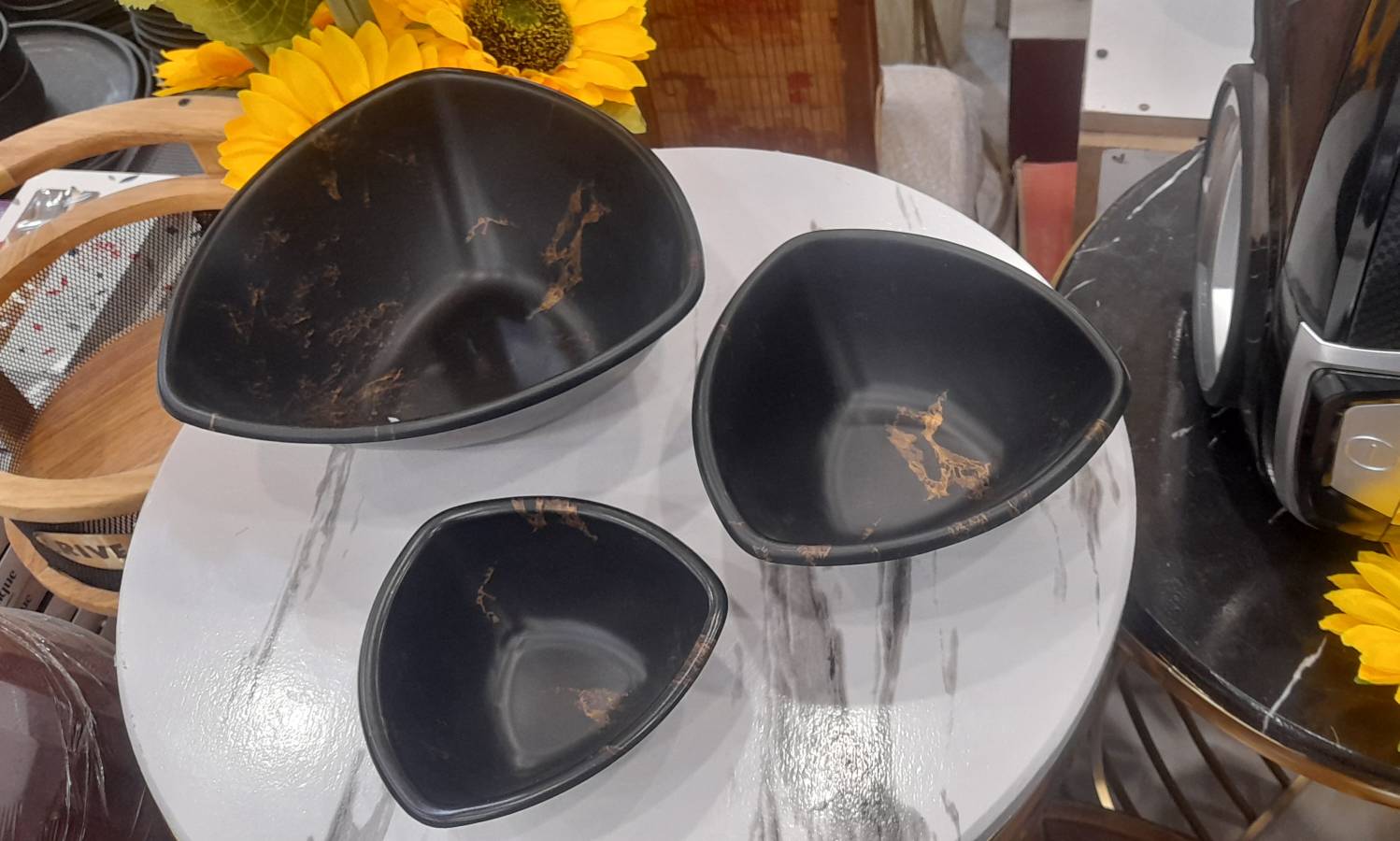 کاسه مثلثی 3 عددی ماربل فرشکیپس