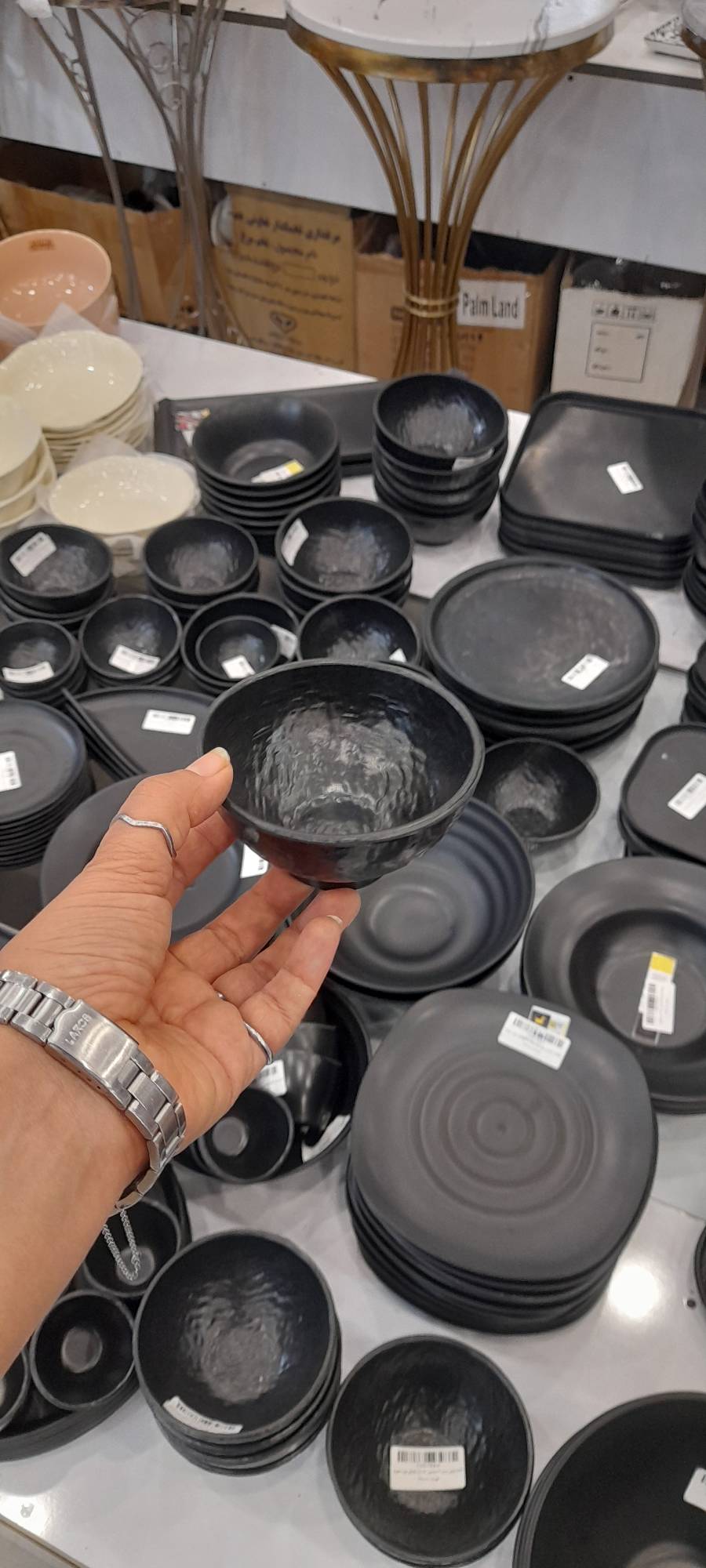 کاسه مشکی ملامین 70010