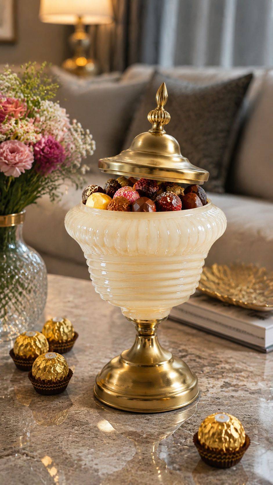 شکلات خوری پایه طلایی